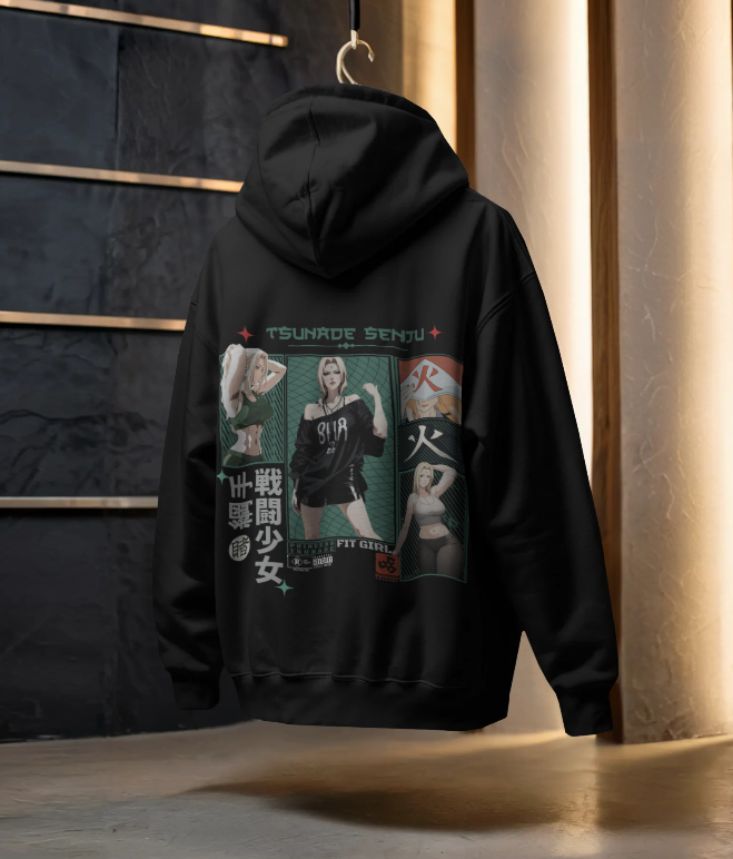 "Tsunade Senju — Fit Girl Edition" Oversized 430 GSM hoodie