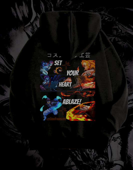 SET YOUR HEART ABLAZE – Premium 320 GSM Hoodie