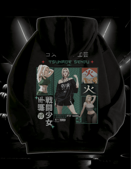 "Tsunade Senju — Fit Girl Edition" Oversized 430 GSM hoodie