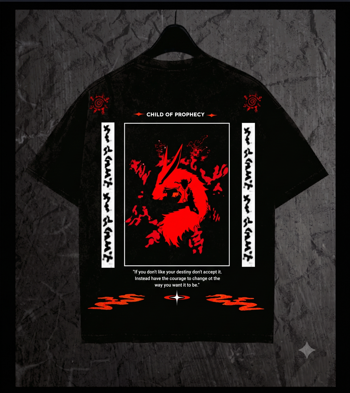 NARUTO UZUMAKI - "CHILD OF PROPHECY" - Premium Oversized Acid Wash [240 GSM] Tee