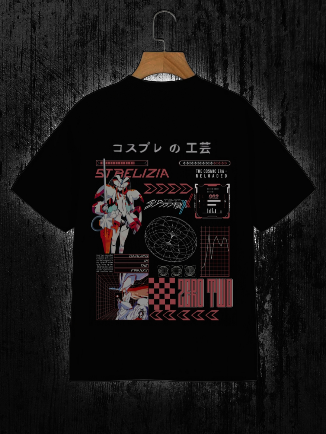 STRELIZIA / ZERO TWO - COSMIC ERA - Oversized 240 GSM TEE