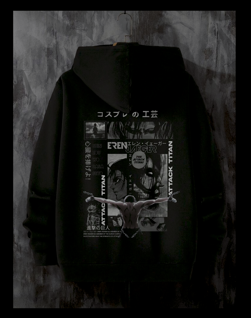 Eren Yeager “Founding Wrath” Oversized Hoodie 320 GSM – [Limited Drop]