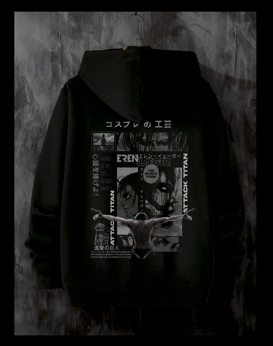Eren Yeager “Founding Wrath” Oversized Hoodie 320 GSM – [Limited Drop]