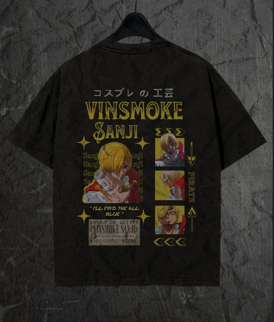 SANJI - "ALL BLUE PIRATE" - Premium Oversized [240 GSM] Tee