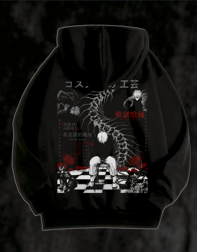 KEN KANEKI - "I Am My Demon" Premium 430 GSM Hoodie