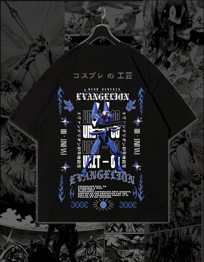 EVA - UNIT - 00 ORIGIN - Evangelion Oversized 240 GSM Tee