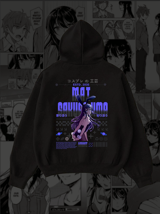 MAI SAKURAJIMA - "MIDNIGHT BUNNY GIRL" - Premium Oversized [430 GSM] Hoodie